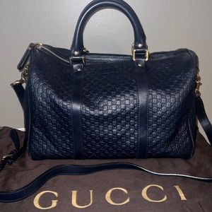 Gucci Microguccissima Navy Medium Joy Boston bag